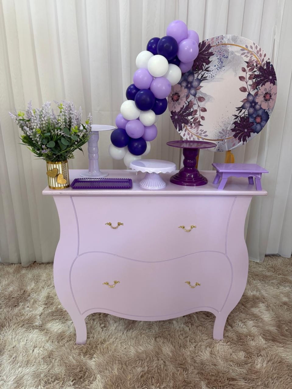 Mini Kit Flores Lilás E Roxo - Três Marias Festas