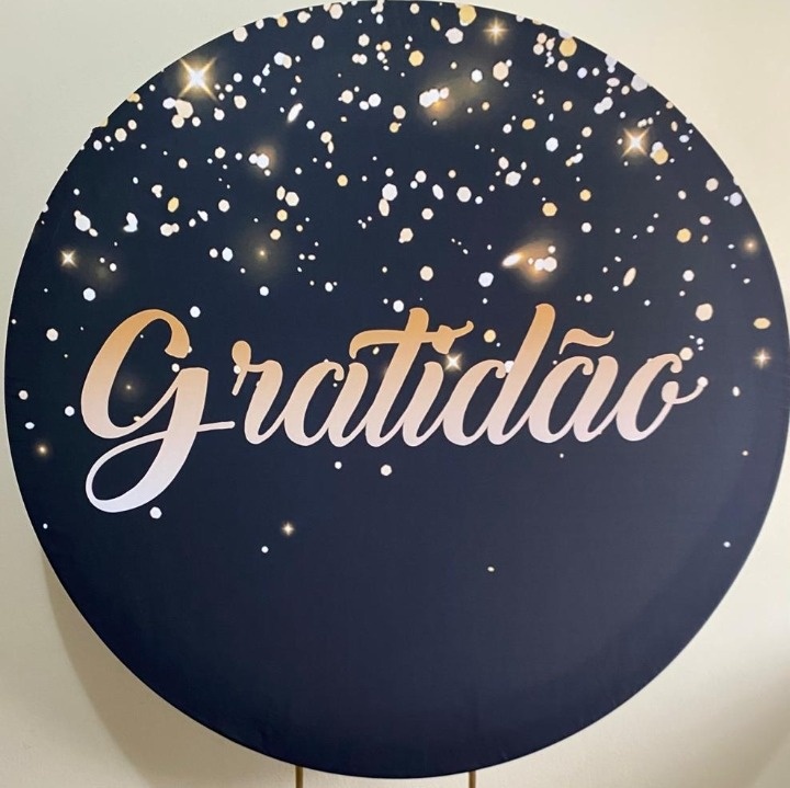 Painel Sublimado  Gratidão  - Três Marias Festas