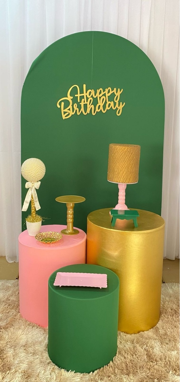 Happy Birthday Verde Musgo Mod2 - Três Marias Festas