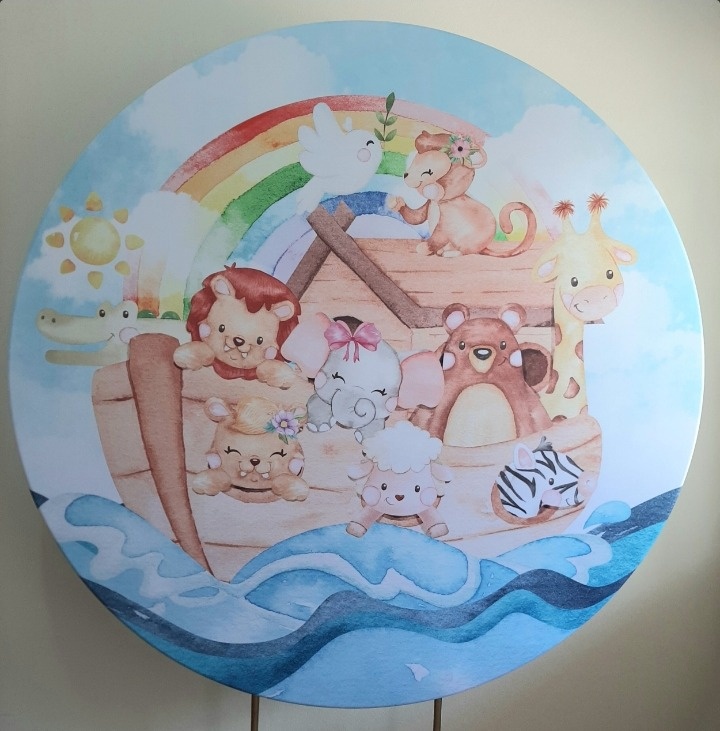 Painel Sublimado Arca de Noé  - Três Marias Festas