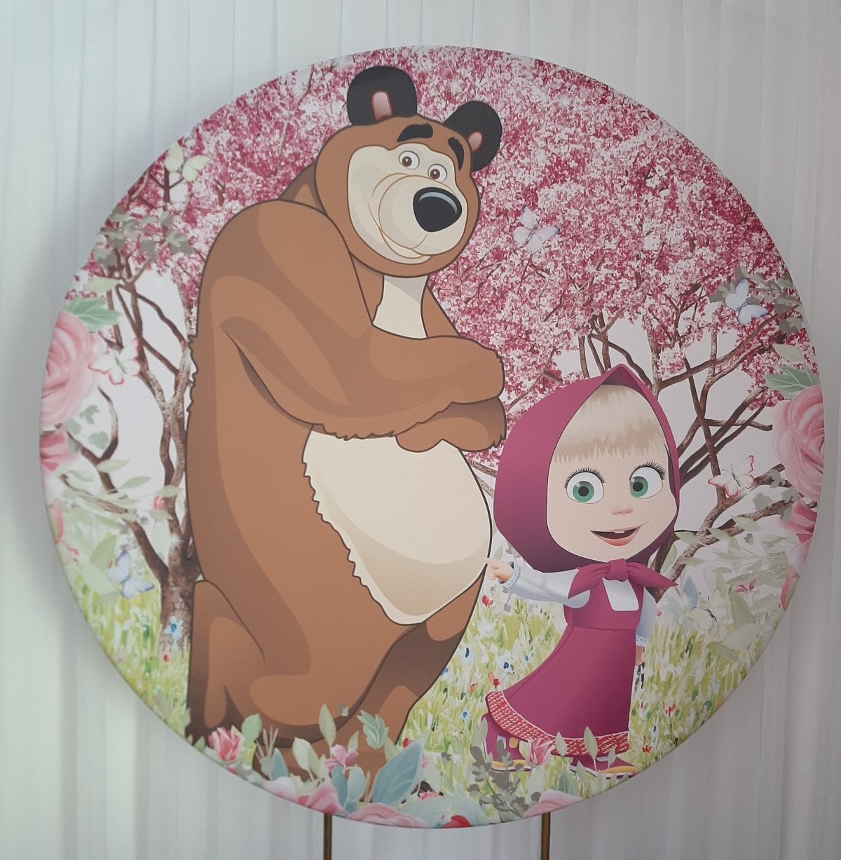 Painel Sublimado Masha E O Urso - Três Marias Festas