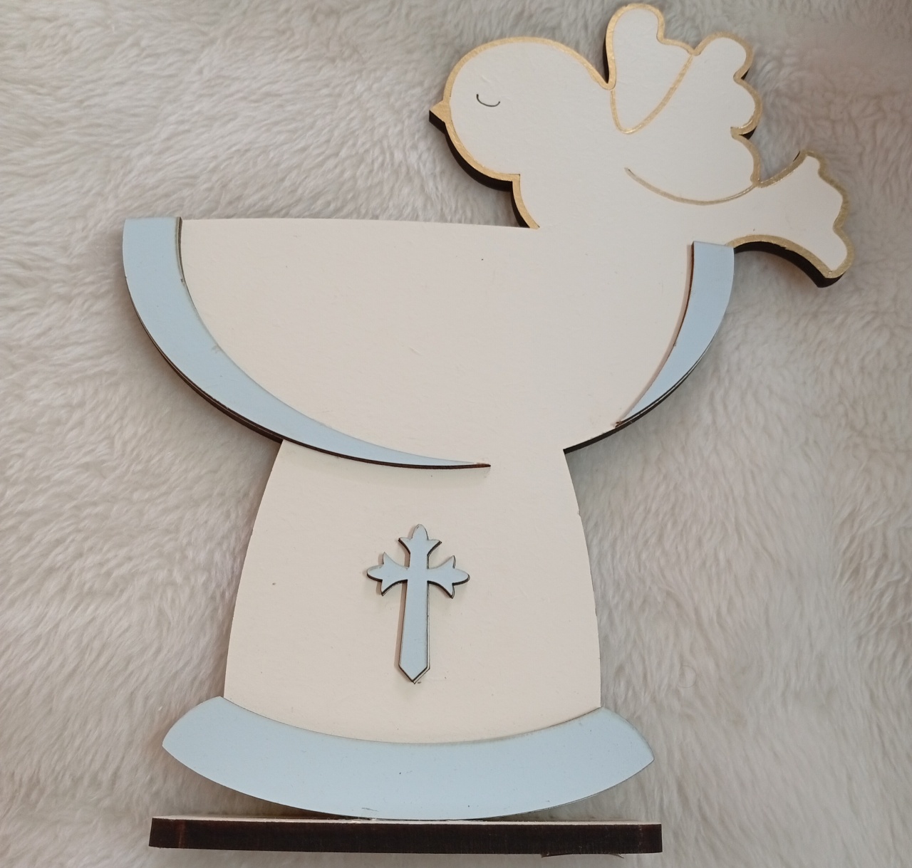 Displays Mdf 3D - Eucaristia Azul  - Três Marias Festas