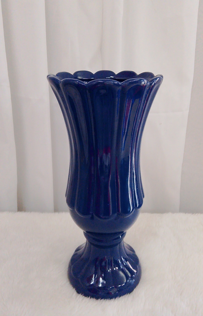 Vaso Cerâmica Alto Azul Royal - Três Marias Festas
