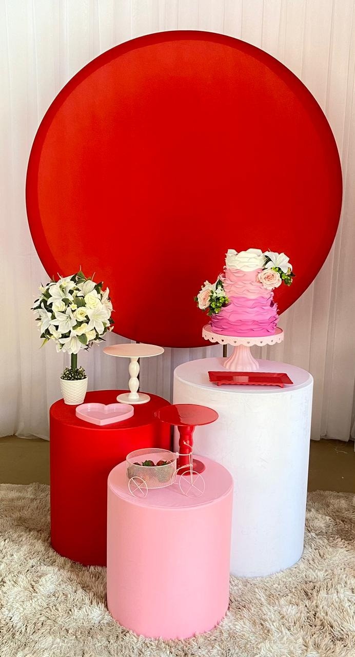 Rosa, Vermelho E Branco Sem Tema - Três Marias Festas