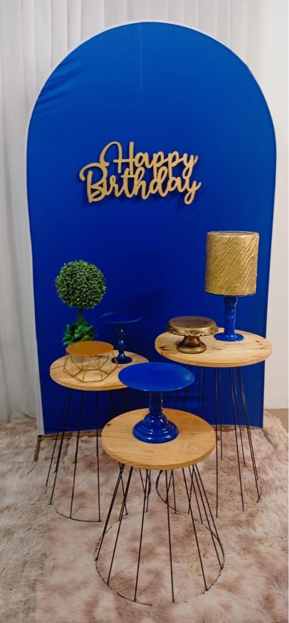 Azul Royal E Dourado - Três Marias Festas