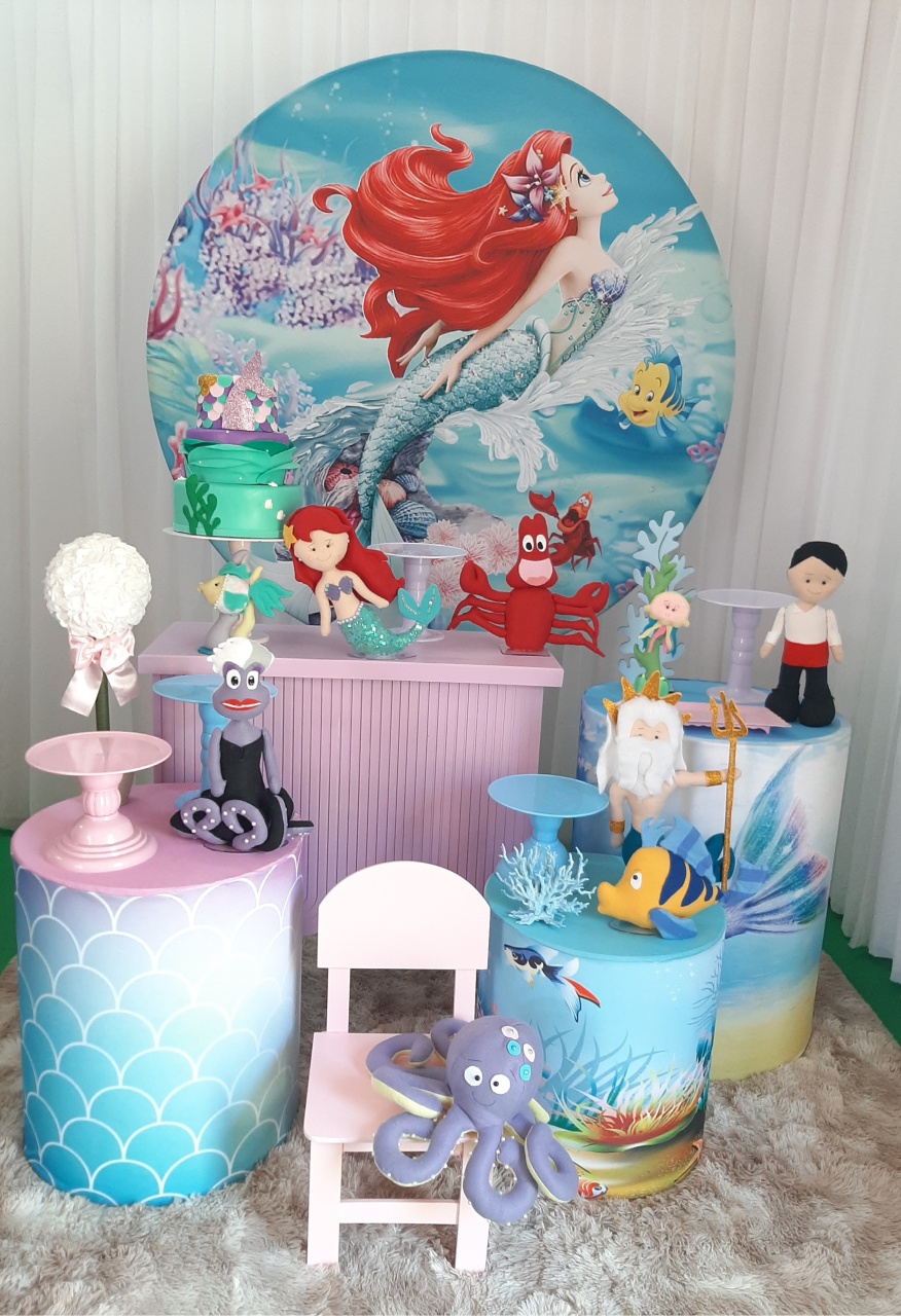 Princesa Ariel (Pequena Sereia) - Três Marias Festas