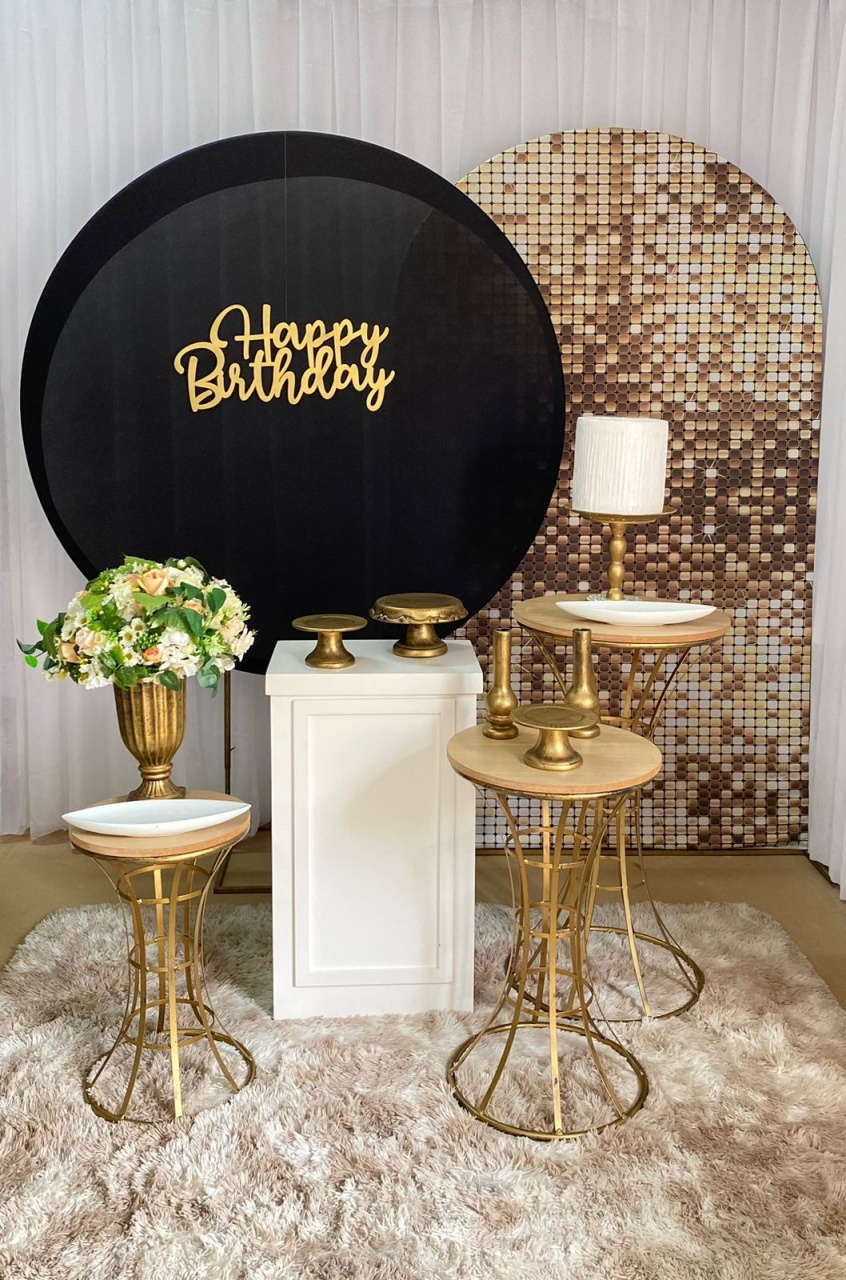 Happy Birthday + Dourado (Mod4) - Três Marias Festas