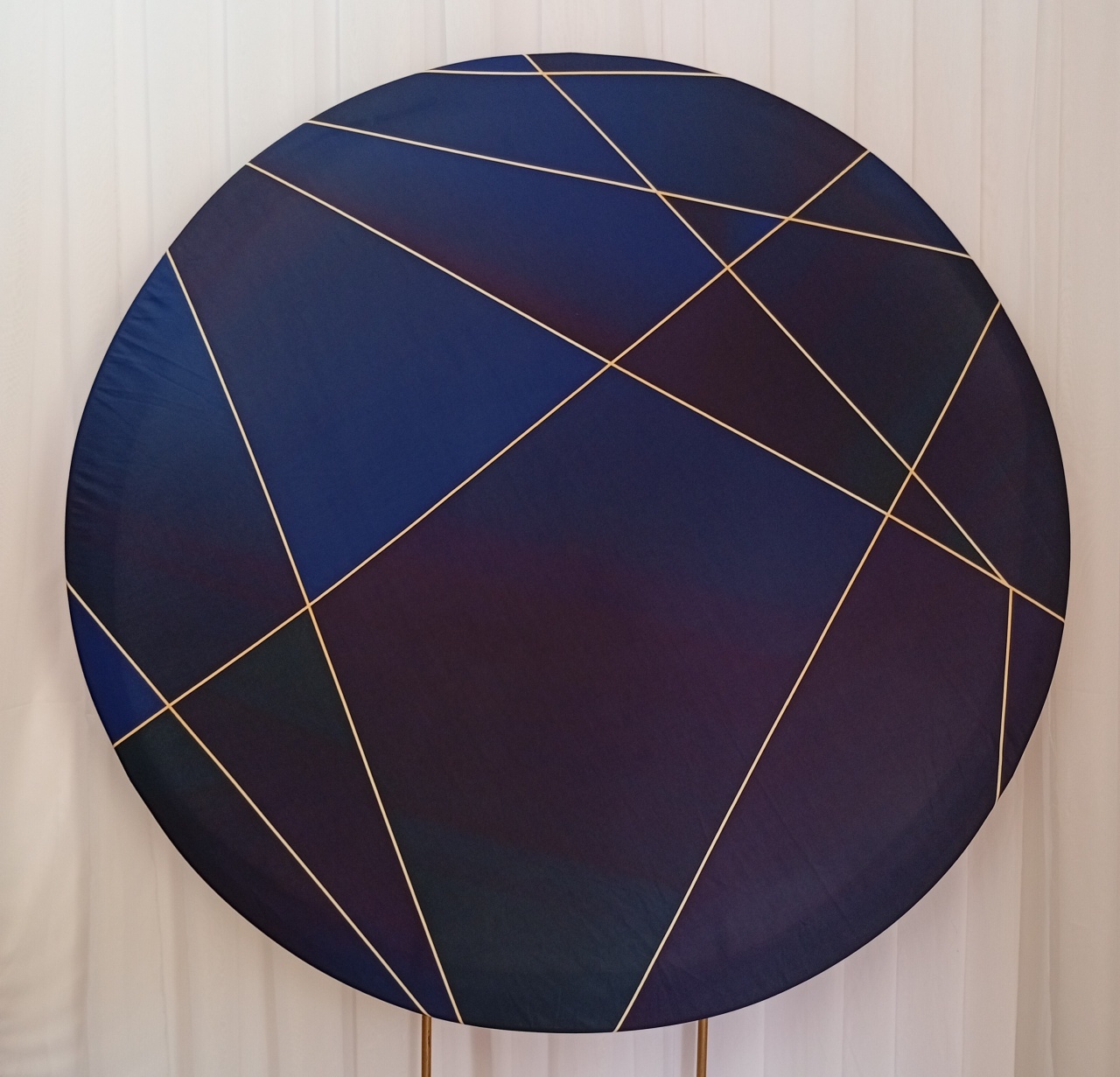 Painel Sublimado Geométrico Azul  - Três Marias Festas