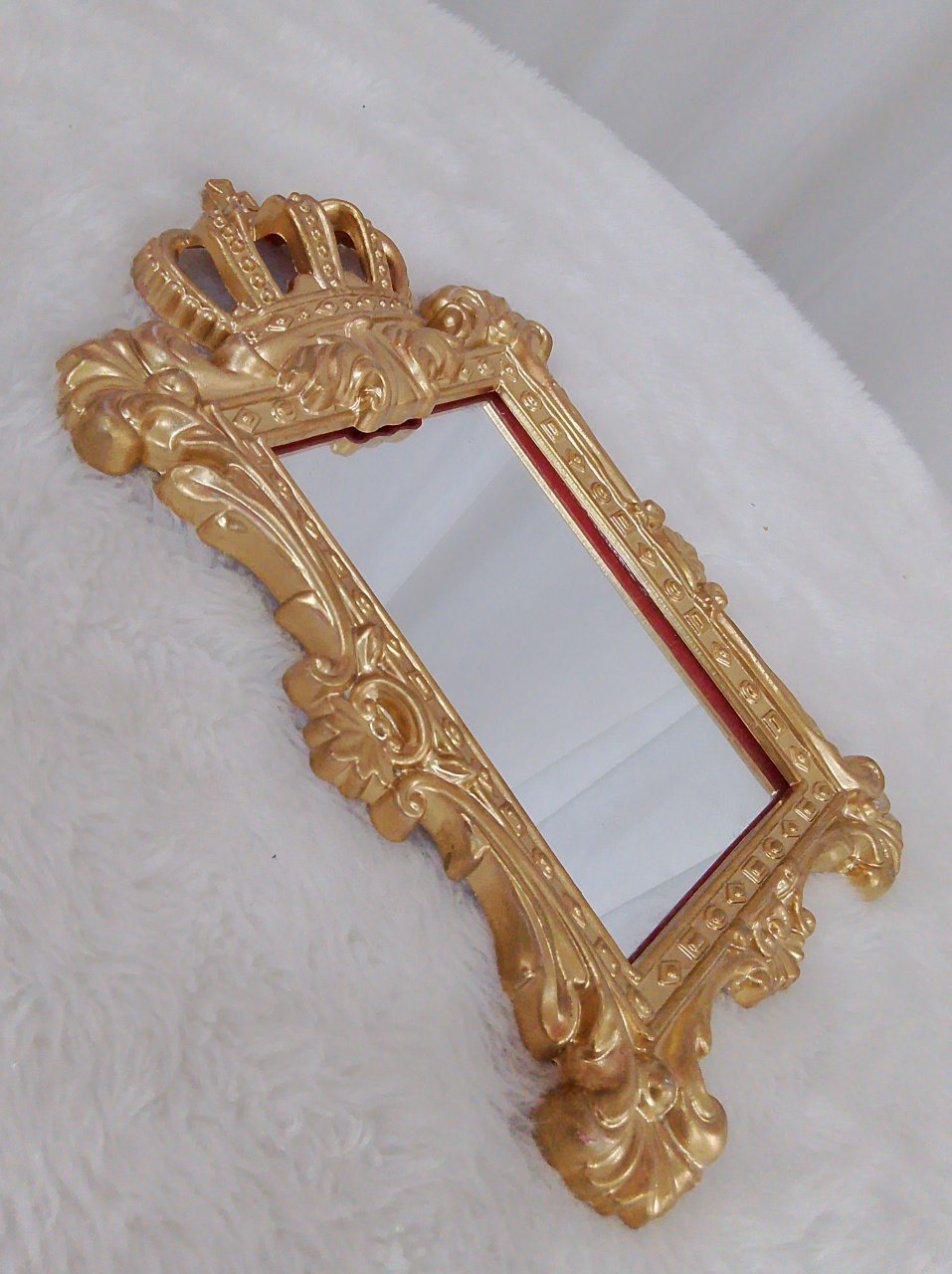 Bandeja / Doceira Dourado Porta Retrato Com Espelho Plástico - Três Marias Festas