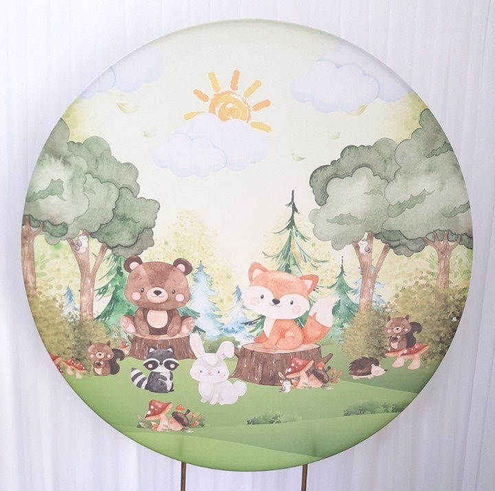 Painel Sublimado Bosque - Três Marias Festas
