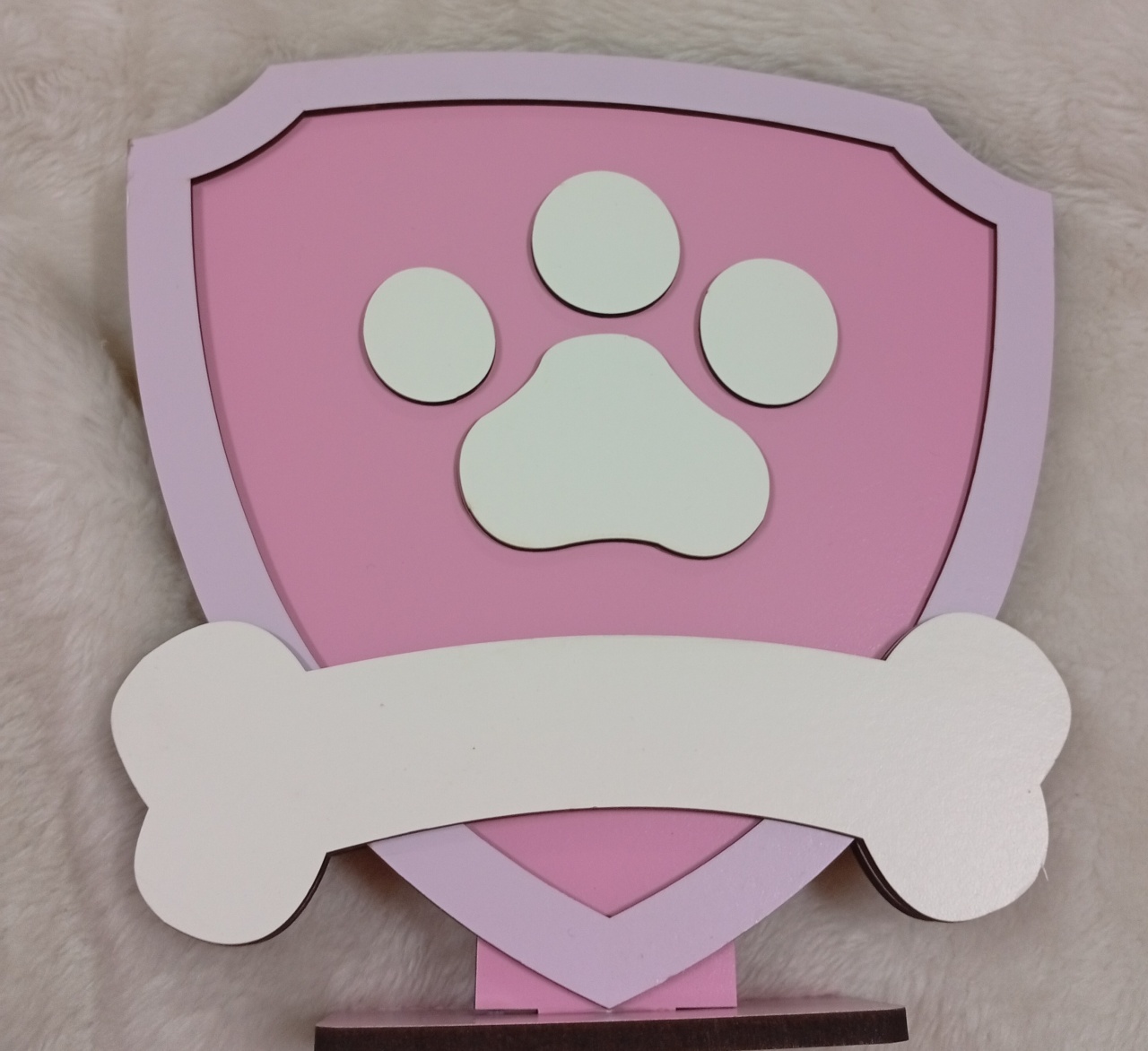 Displays Mdf 3D - Patrulha Canina Rosa Mod2 - Três Marias Festas