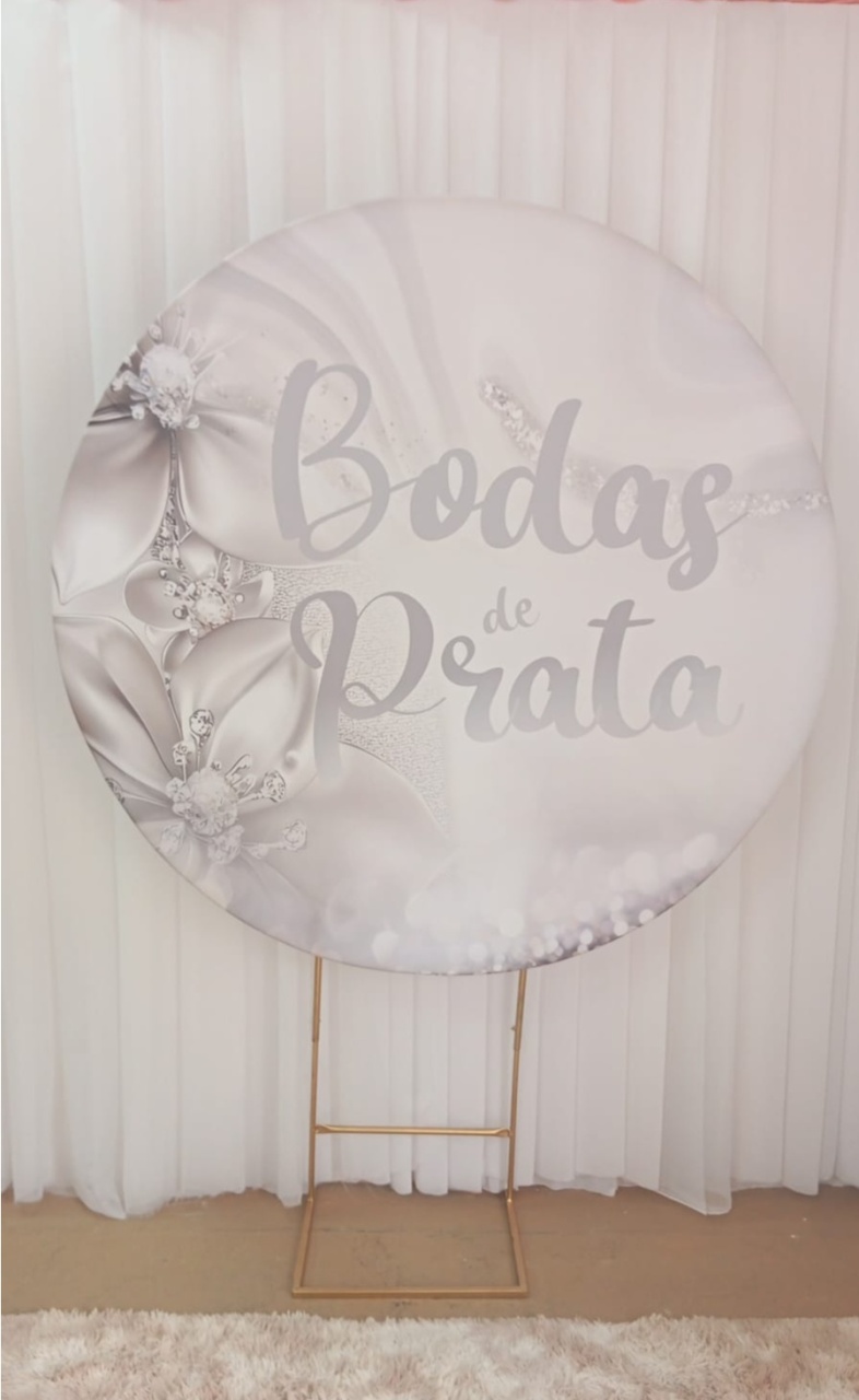 Painel Sublimado Bodas de Prata - Três Marias Festas