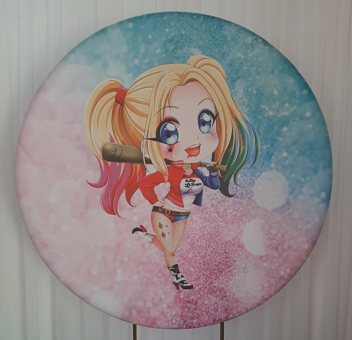 Painel Sublimado Arlequina Baby - Três Marias Festas