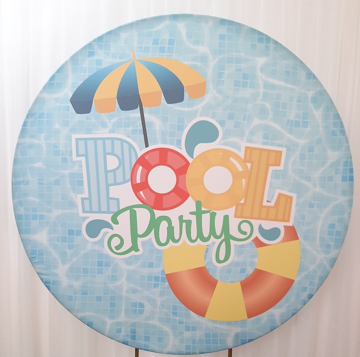 Painel Sublimado Pool Party  - Três Marias Festas
