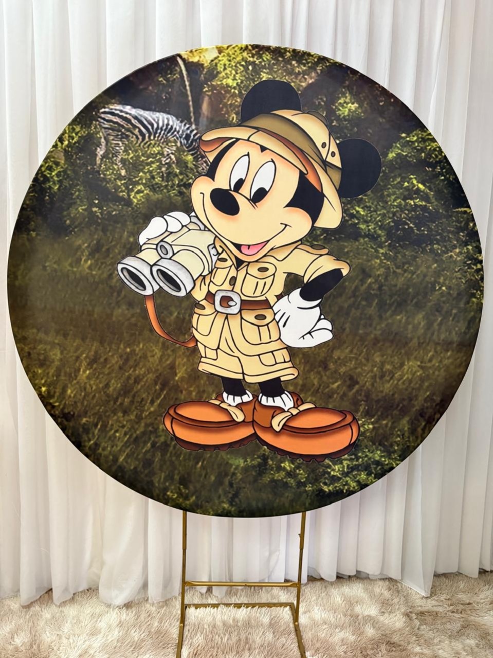 Painel Sublimado Mickey Safari 2 - Três Marias Festas