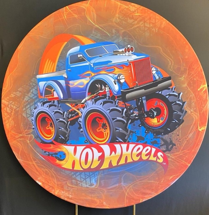 Painel Sublimado  Hot Wheels  - Três Marias Festas