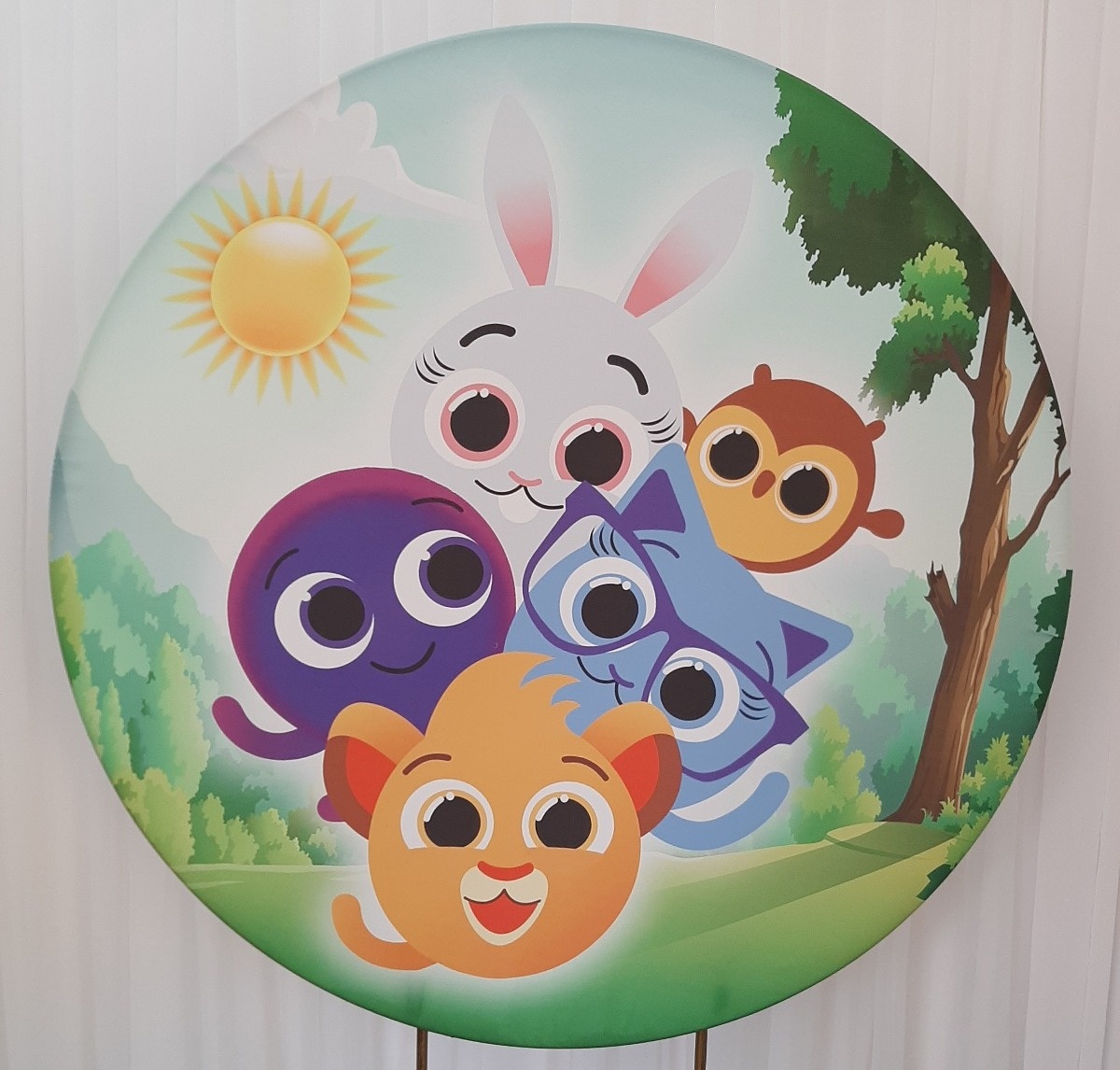 Painel Sublimado Bolofofos - Três Marias Festas