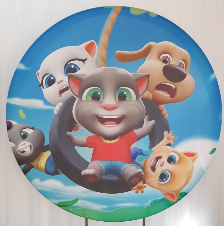 Painel Sublimado Talking Tom - Três Marias Festas