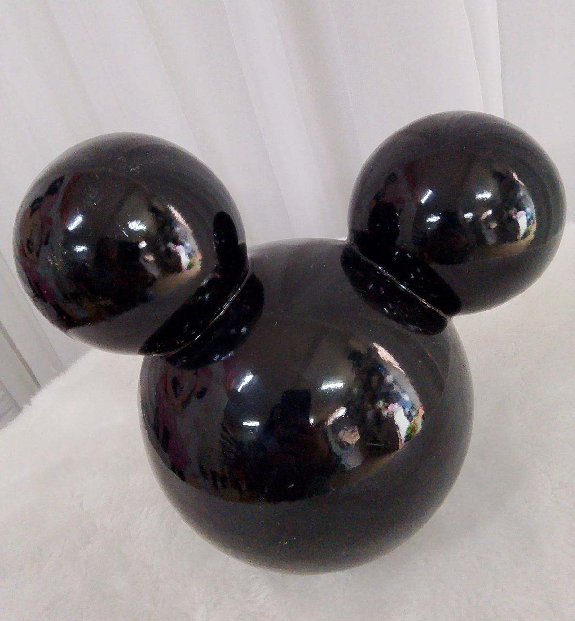 Orelha Do Mickey Cerâmica Preta - Três Marias Festas