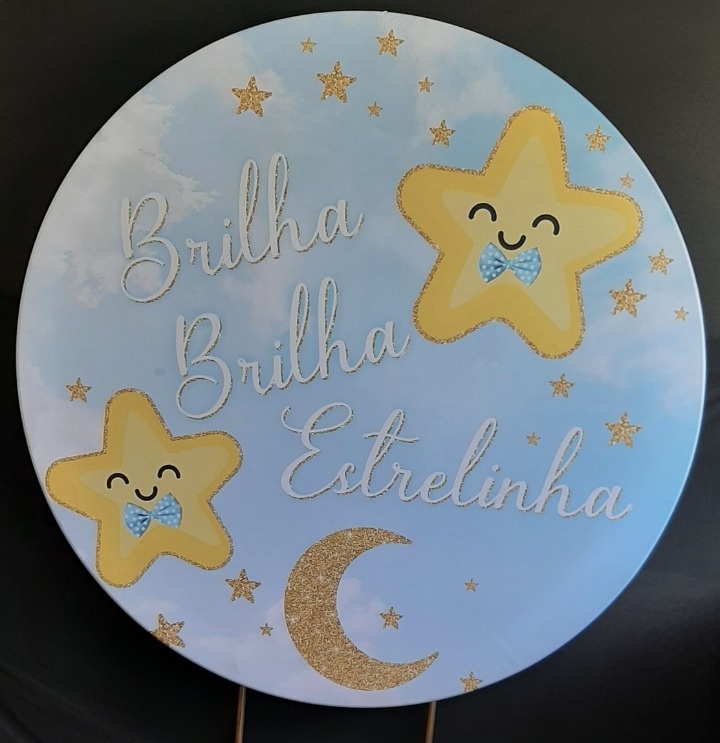 Painel Sublimado Brilha Estrelinha  - Três Marias Festas