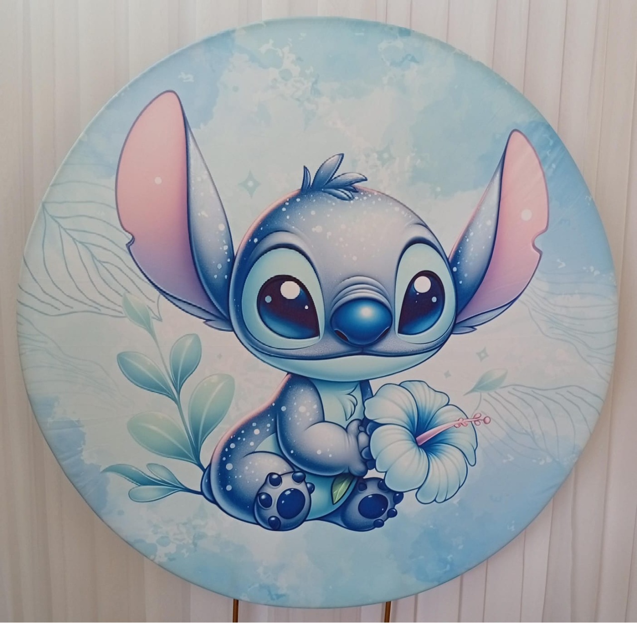 Painel Sublimado Stitch Flor Hibisco - Três Marias Festas