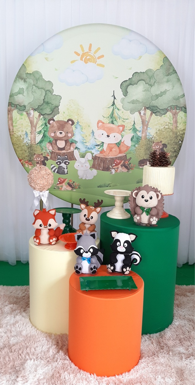 Bosque Encantado Aquarela Mod1 - Três Marias Festas