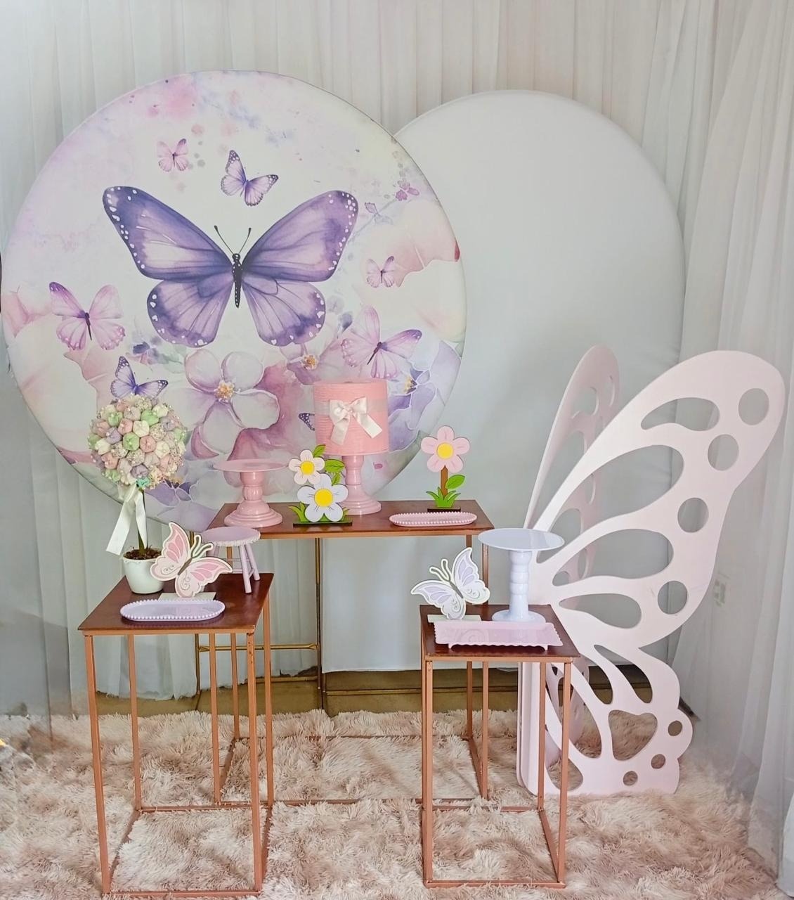 Borboleta Lilás E Roxo (Mod2) - Três Marias Festas