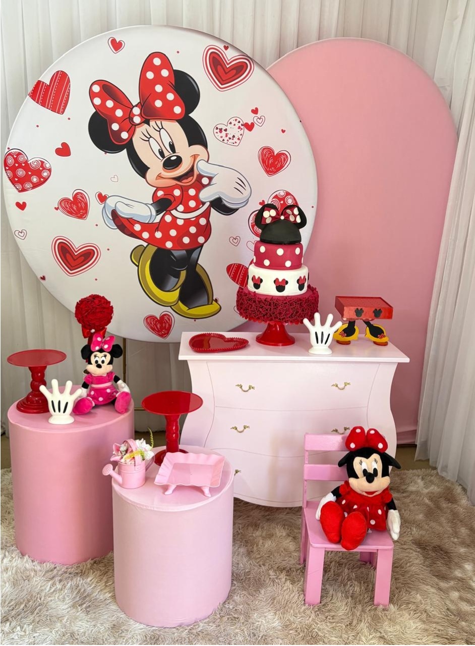 Minnie Rosa E Vermelha (Mod 2) - Três Marias Festas