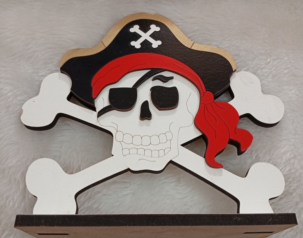 Displays Mdf 3D - Caveira Pirata  - Três Marias Festas