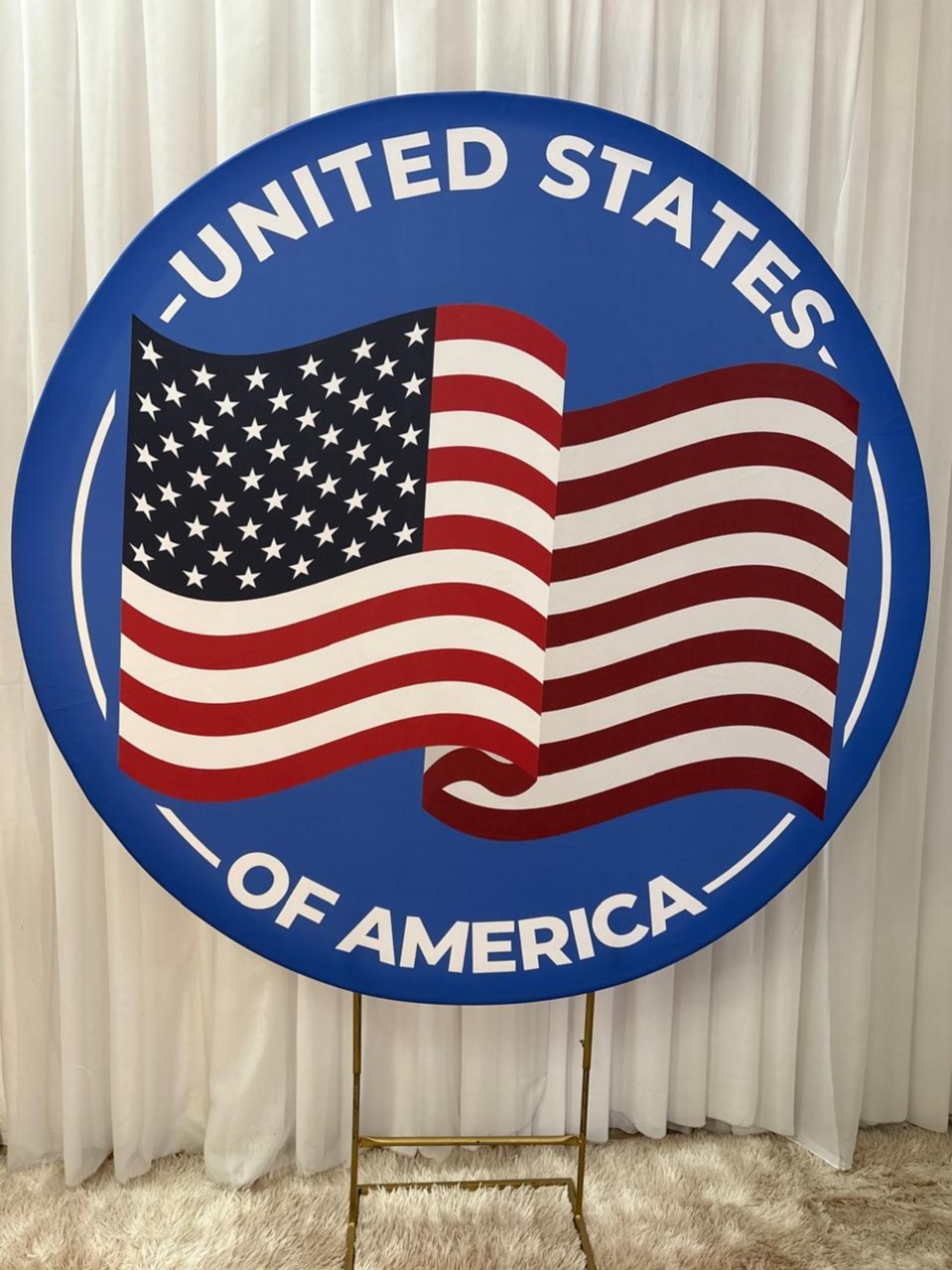 Painel Sublimado Estados Unidos - Três Marias Festas