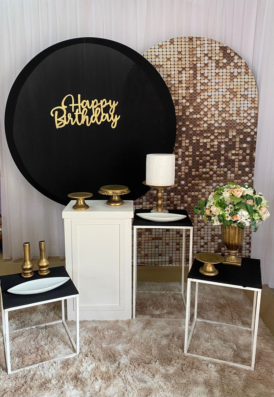 Happy Birthday + Dourado (Mod2) - Três Marias Festas