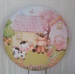 Painel Sublimado Fazendinha Rosa - imagem 1