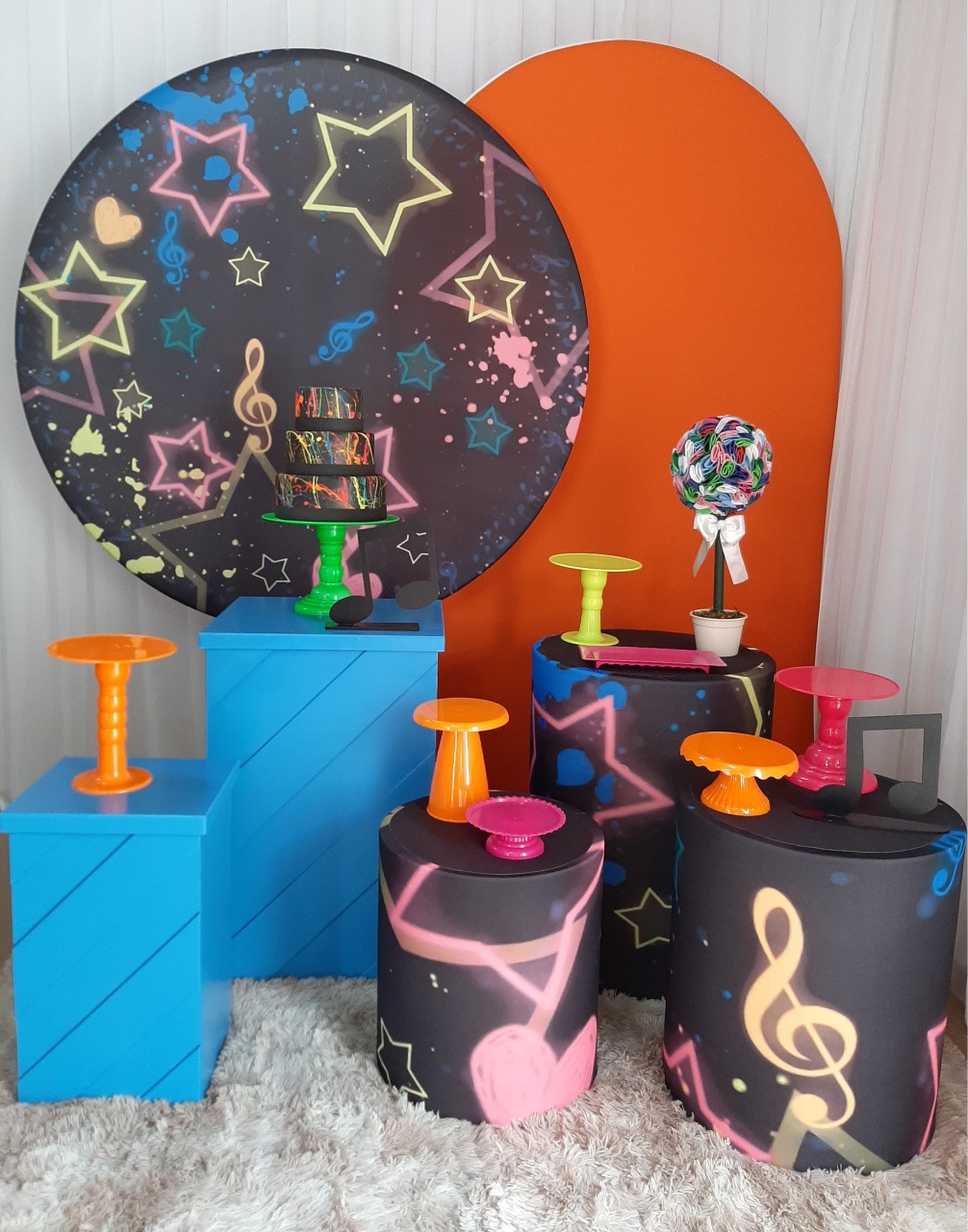 Estrelas Neon (Mod1) - Três Marias Festas
