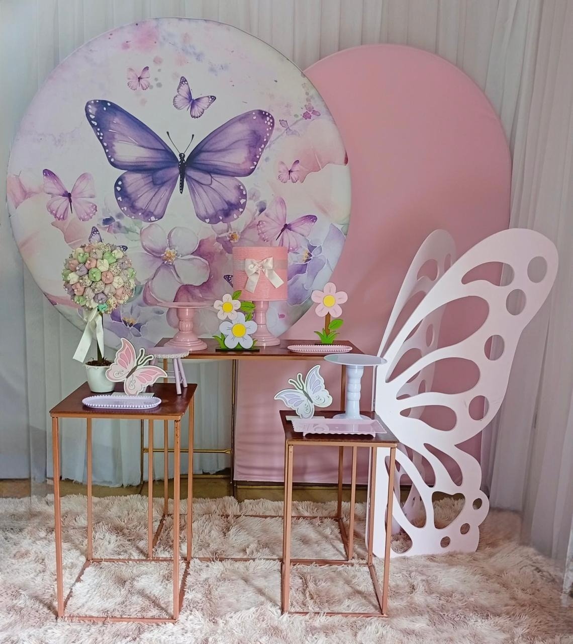 Borboleta Lilás E Roxo (Mod1) - Três Marias Festas