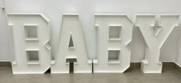 Letreiro Baby de Chão - Três Marias Festas