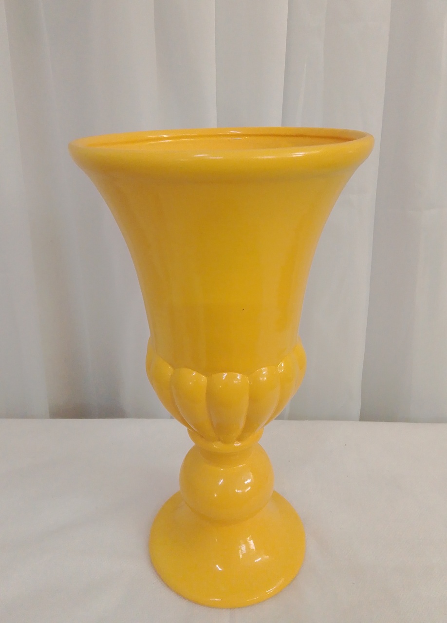 Vaso Cerâmica Alto Amarelo - Três Marias Festas