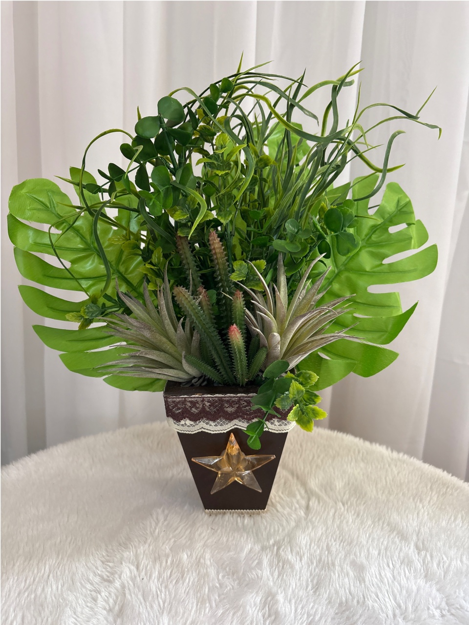 Vaso Decorativo Folhagens - Três Marias Festas