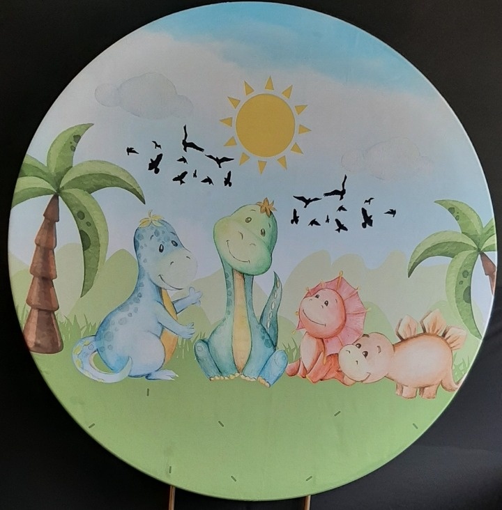 Painel Sublimado Dino Baby  - Três Marias Festas