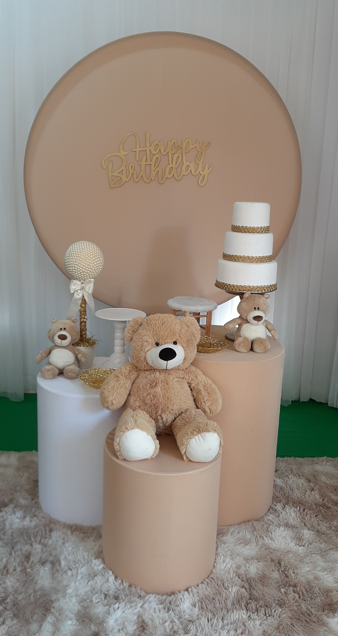 Happy Birthday Urso Areia - Três Marias Festas
