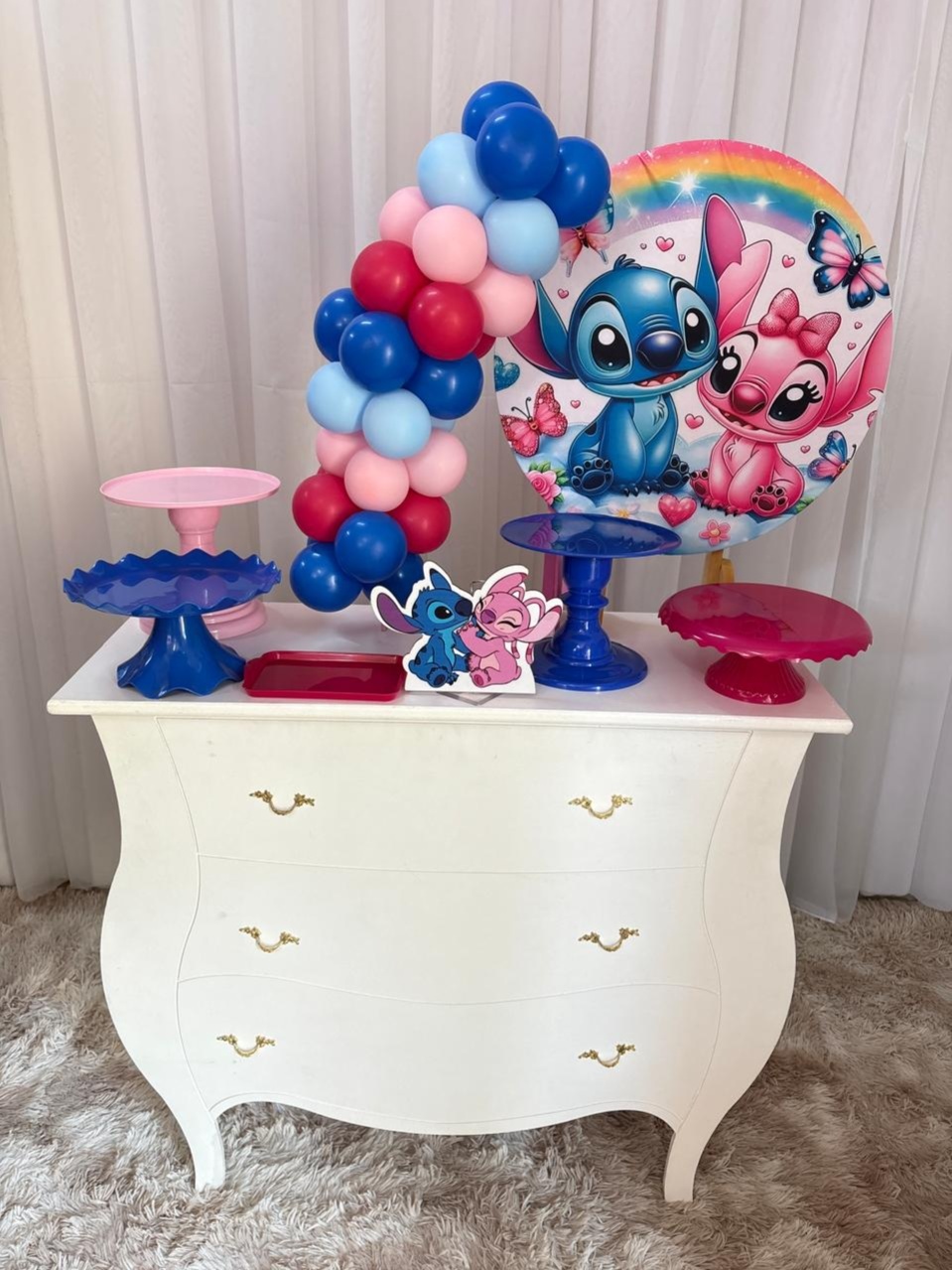 Mini Kit Stitch E Angel - Três Marias Festas