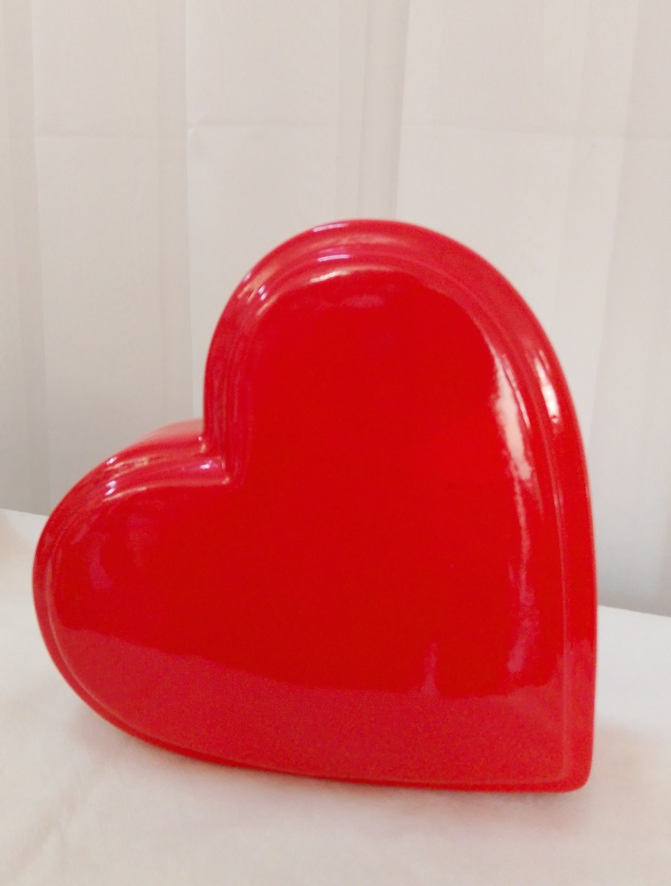 Coração Cerâmica Vermelho - Três Marias Festas