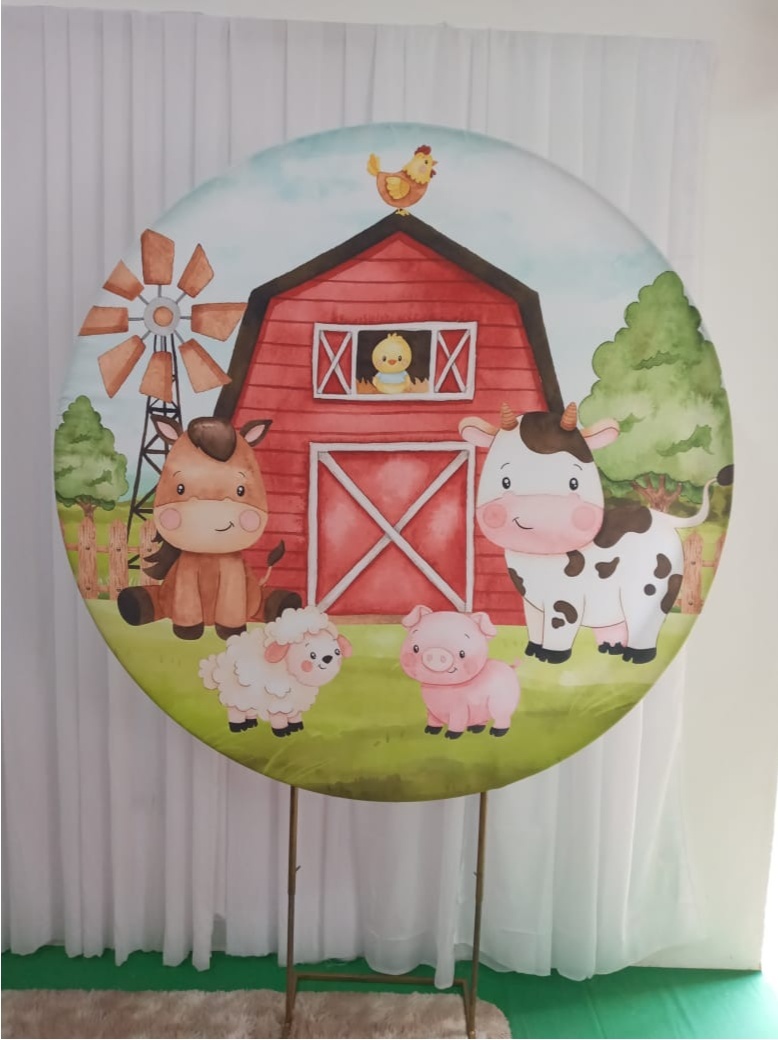 Painel Sublimado Fazendinha Tradicional - Três Marias Festas