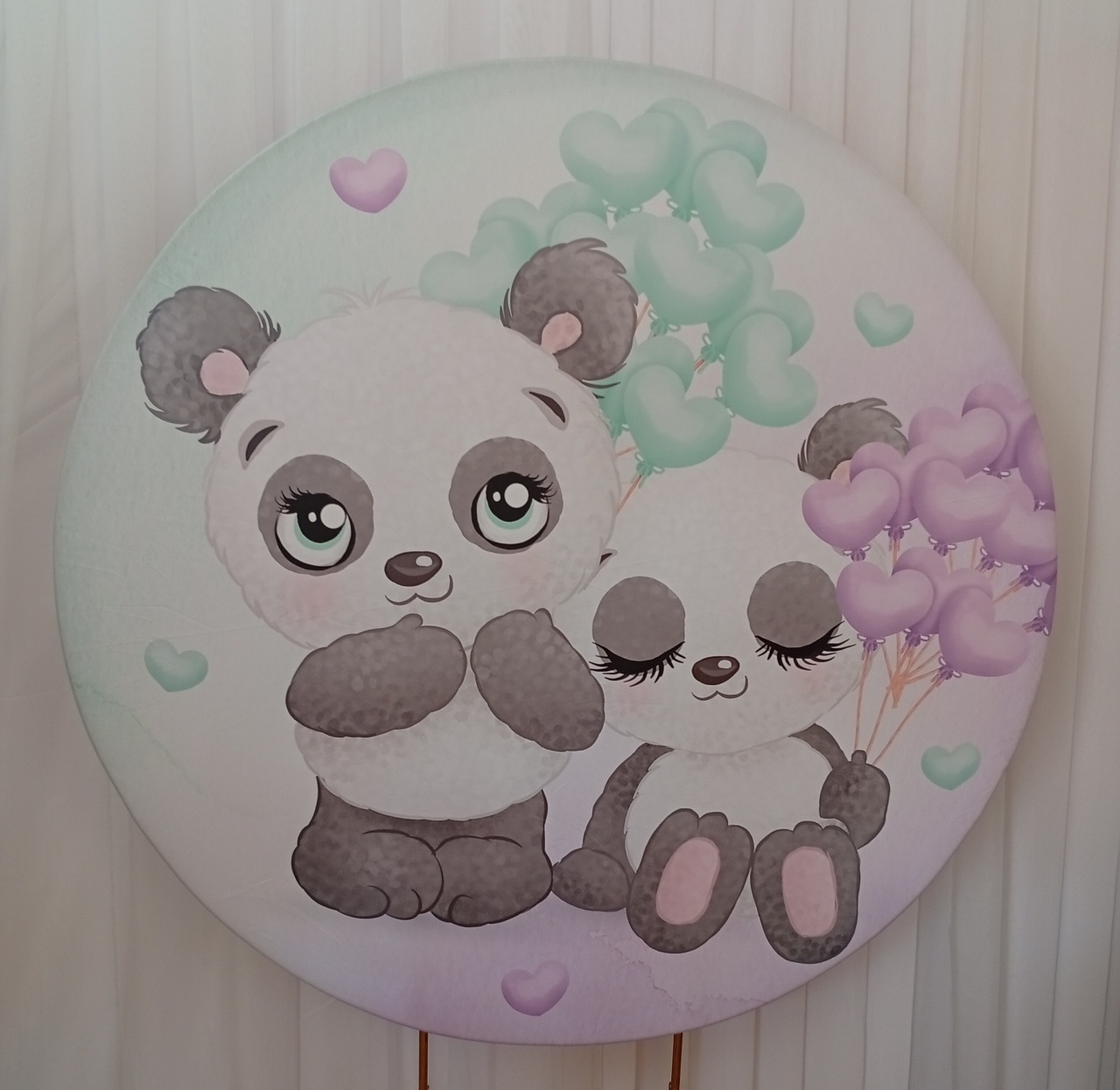 Painel Sublimado Chá Revelação Panda - Três Marias Festas