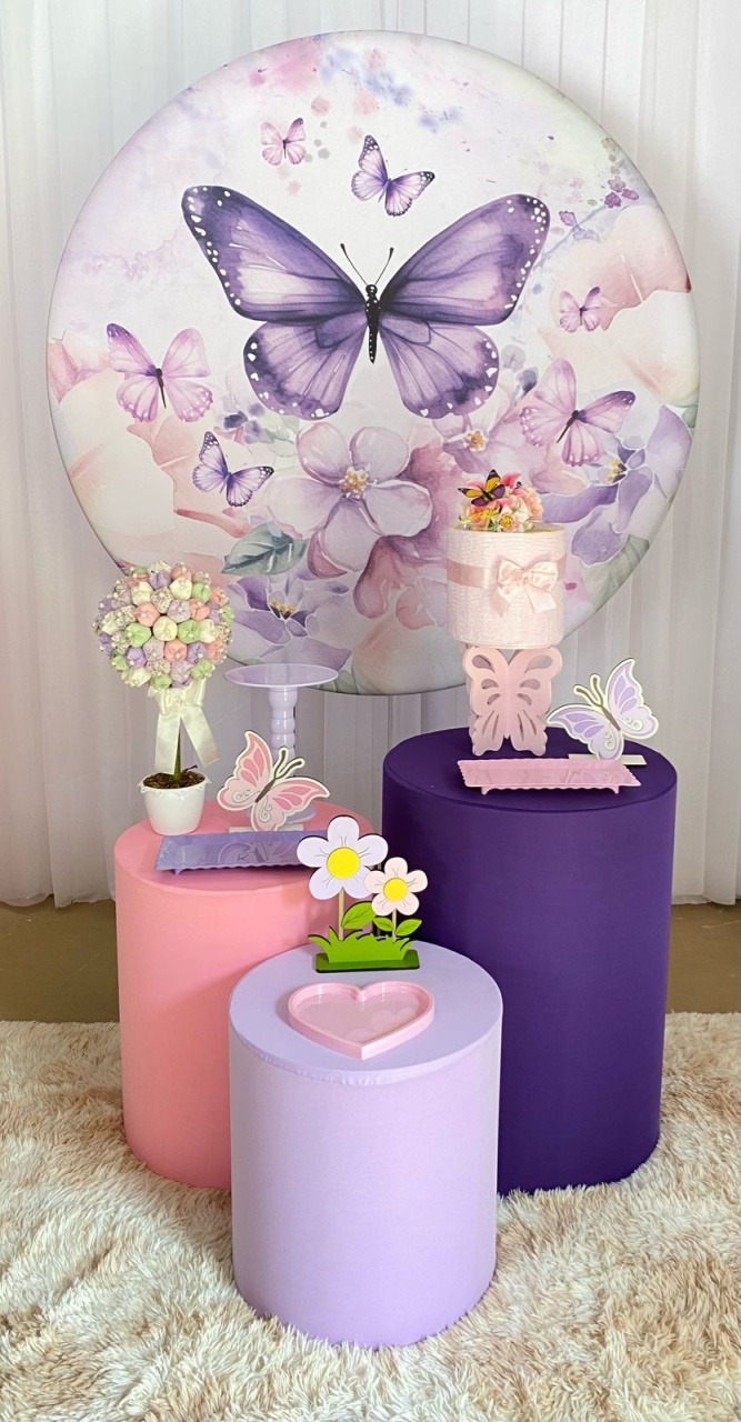 Borboleta Rosa Mod1 - Três Marias Festas