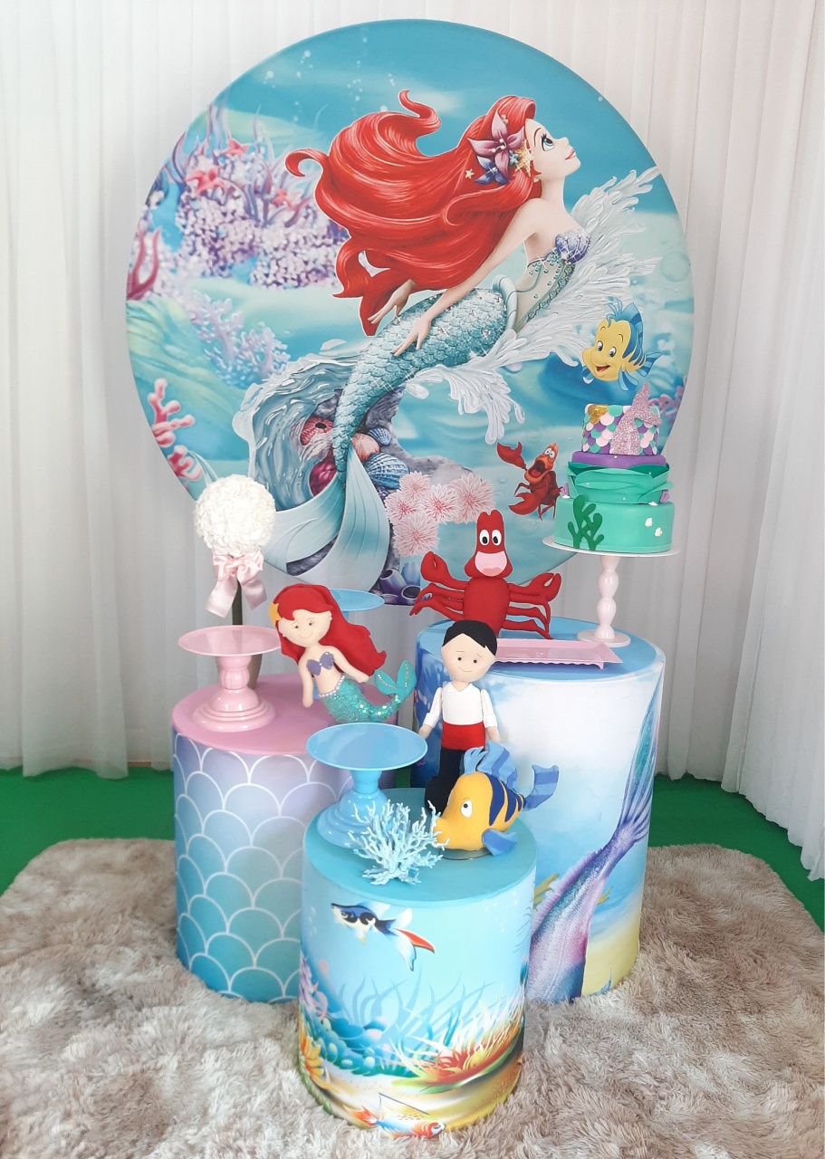 Princesa Ariel (Pequena Sereia) Mod1 - Três Marias Festas