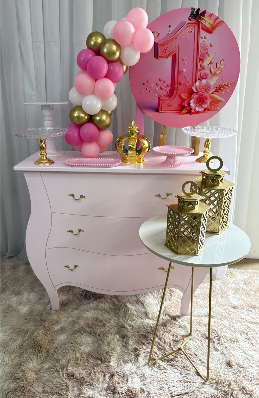 Mini Kit 1 Ano Rosa (Mod2) - Três Marias Festas