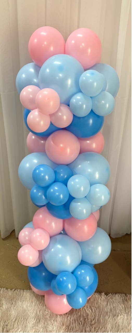 Mini Arco Balões 1,20 Metros (Rosa Bb, Azul Bb E Azul Celeste) - Três Marias Festas