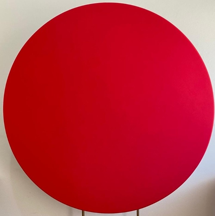 Painel Sublimado Vermelha Liso - Três Marias Festas