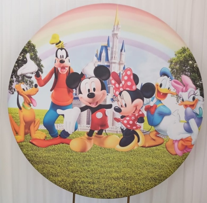 Painel Sublimado Turma Do Mickey  - Três Marias Festas