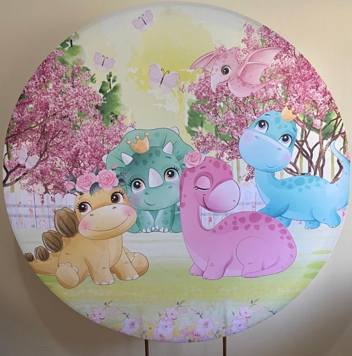 Painel Sublimado Dino Baby (Roar) - Três Marias Festas